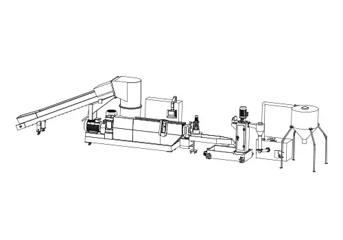 單螺桿塑料造粒生產線